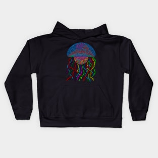 Rainbow Jellyfish - transparent background Kids Hoodie